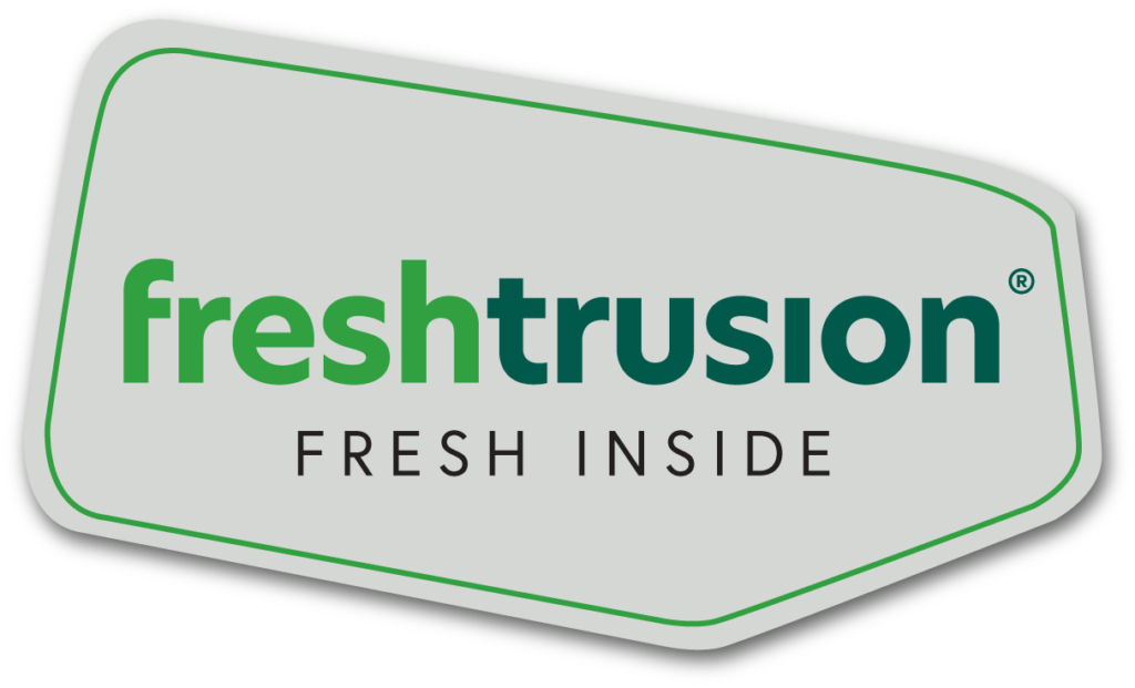 Freshtrusion Fresh Inside logo used in Broadleaf Grain Free dog food production